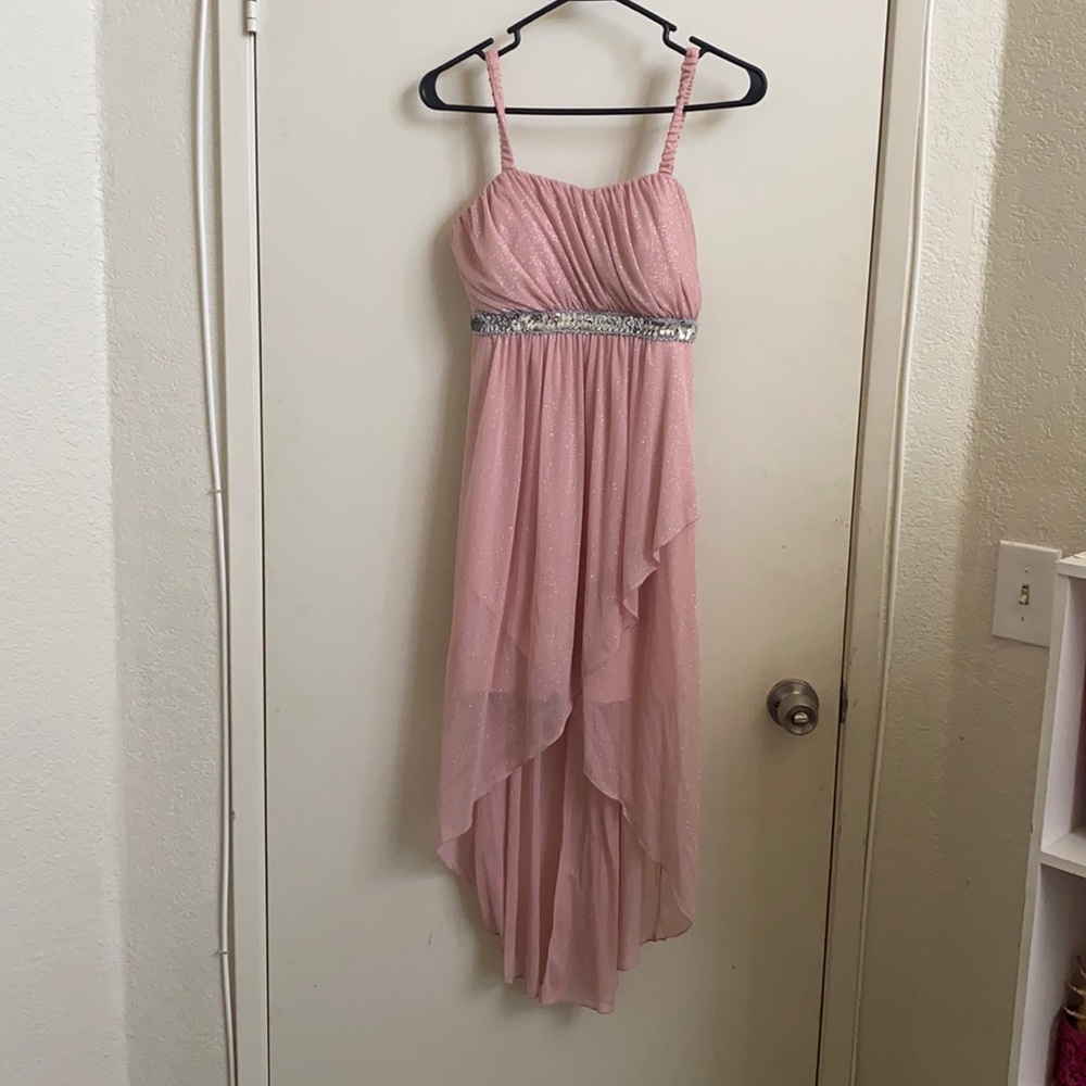 Glittery pink formal dress